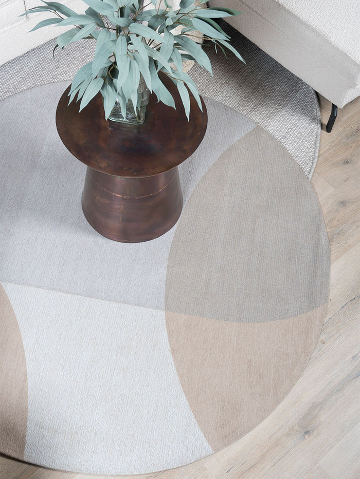 Veer Carpets - Vloerkleed Eli Beige ø160 cm