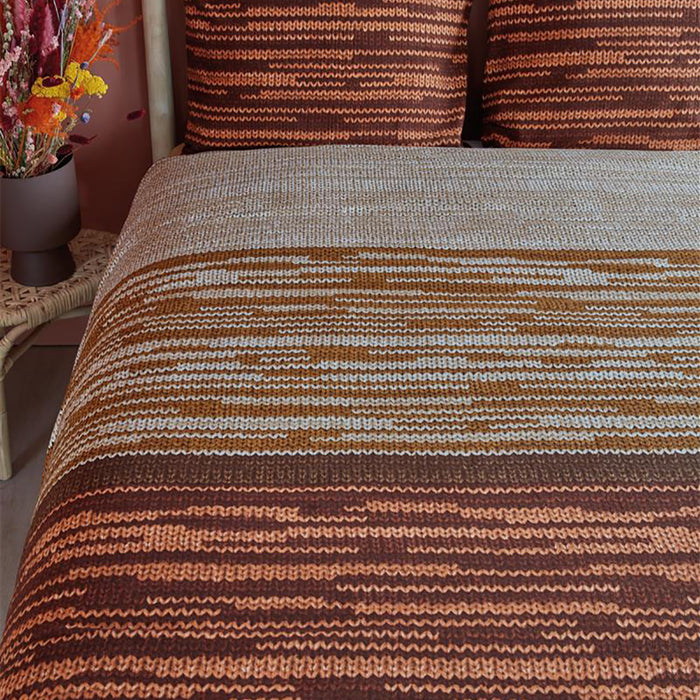 Beddinghouse Fardau Dekbedovertrek 140 x 220 cm - Terra