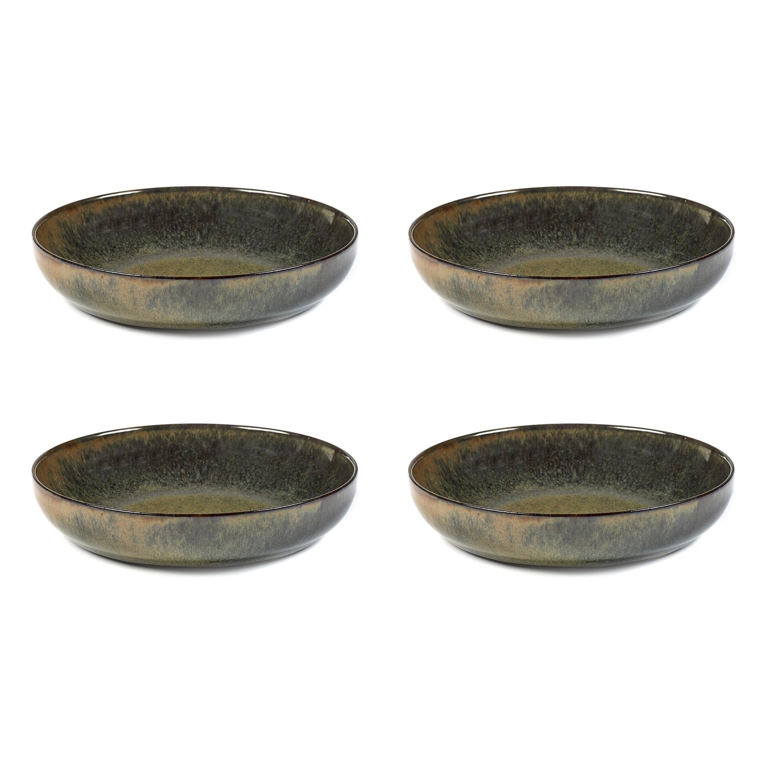 SERAX - Sergio Herman - Surface Diep Bord 4 st. - Ø 19 cm - Indy Grey