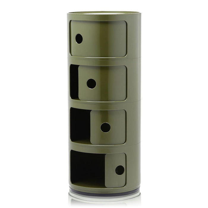 Kartell Componibili Kast Ø 32 cm - 4 Modules - Mosgroen