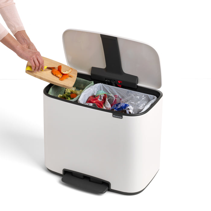 Brabantia Bo Pedaalemmer 11 +  23 L - Wit