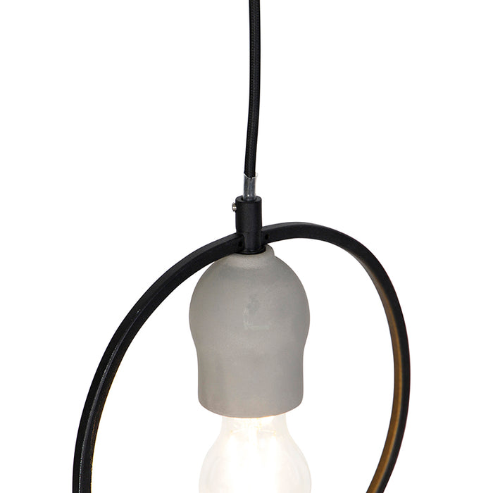 QAZQA Hanglamp fauna - Grijs - Landelijk - L 230mm