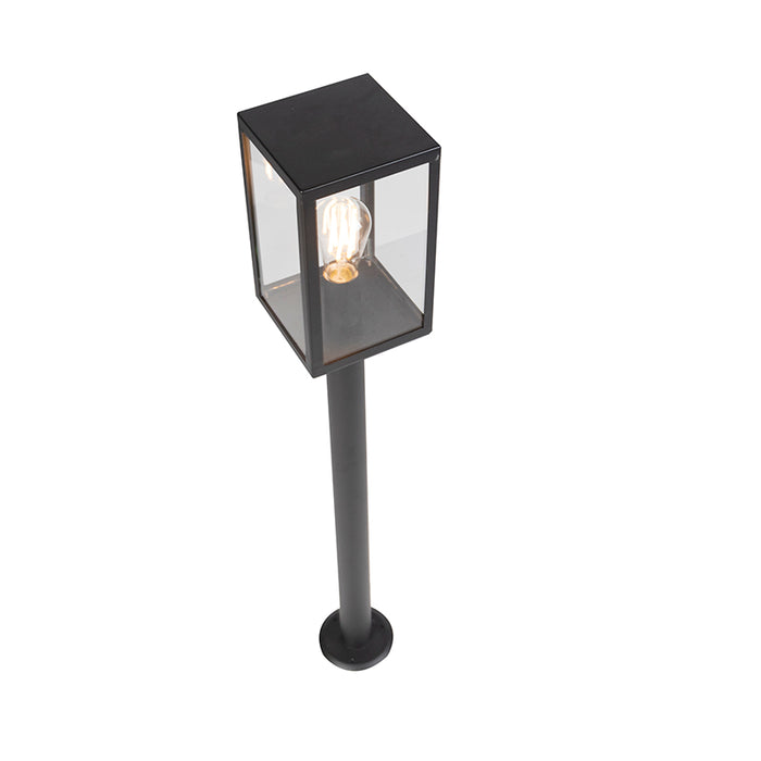 QAZQA Moderne buitenlamp zwart met glas 100,5 cm - Rotterdam