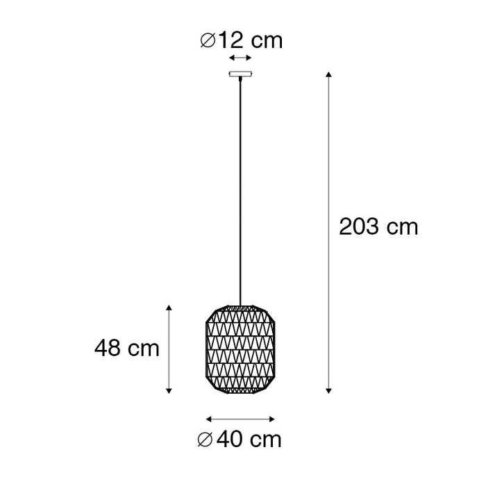 QAZQA Hanglamp lina - Wit - Design - D 400mm
