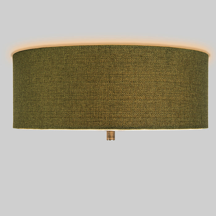 QAZQA Landelijke plafondlamp groen 30 cm - Drum Jute