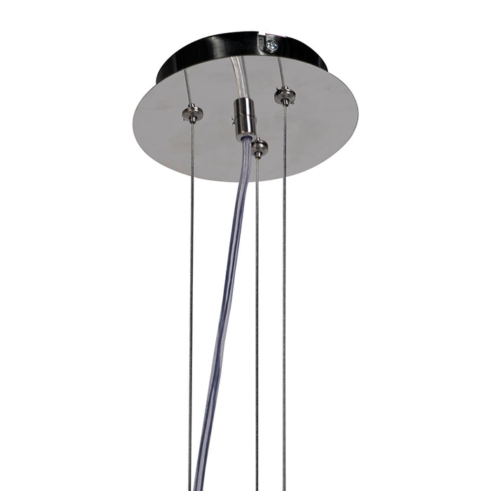 QAZQA Industriële hanglamp zwart met goud 50 cm - Magna