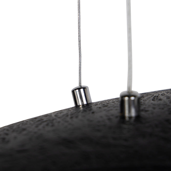 QAZQA Industriële hanglamp zwart met goud 115 cm - Magna