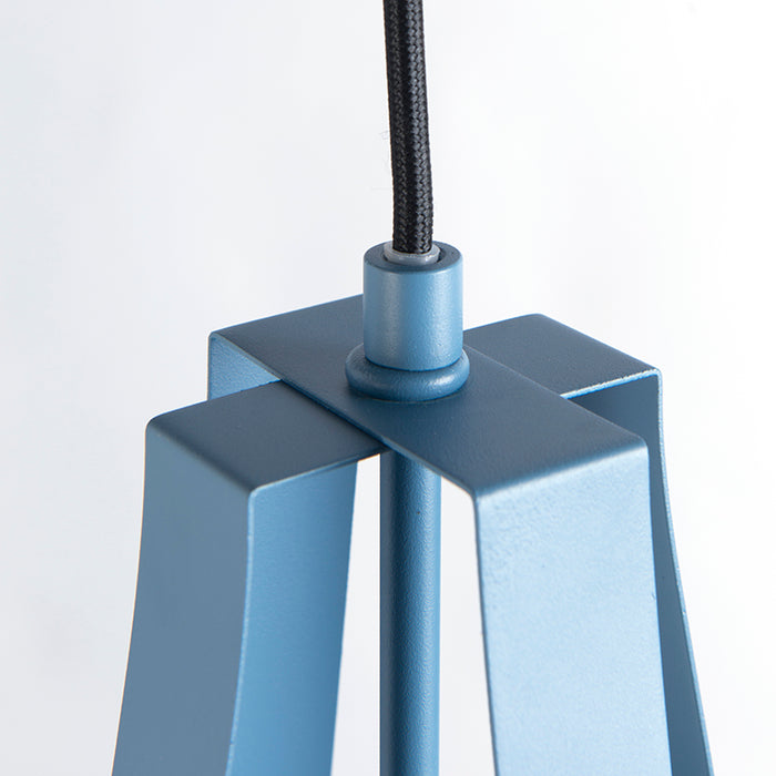 QAZQA Vintage hanglamp blauw rond 43cm - Living