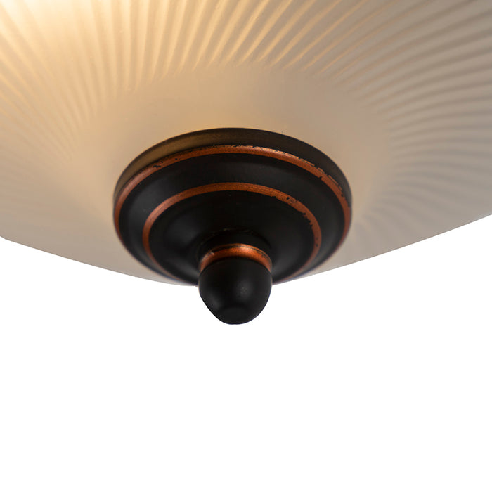 QAZQA Klassieke plafondlamp bruin opaal - Classico