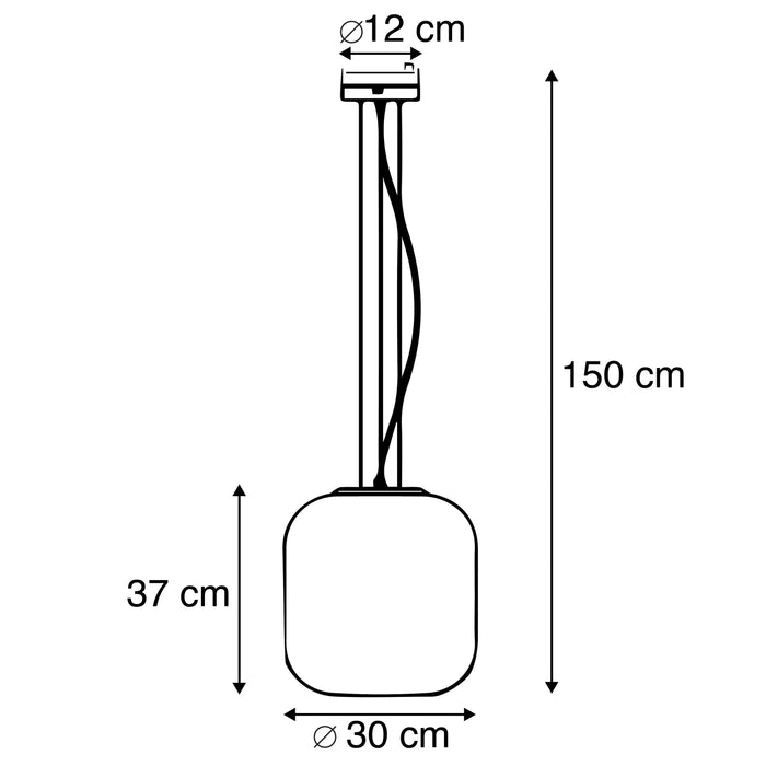 QAZQA Design hanglamp zwart met smoke glas - Bliss