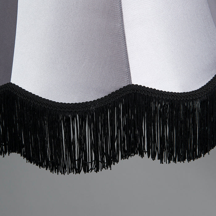 QAZQA Retro hanglamp zwart met grijs 45 cm - Granny