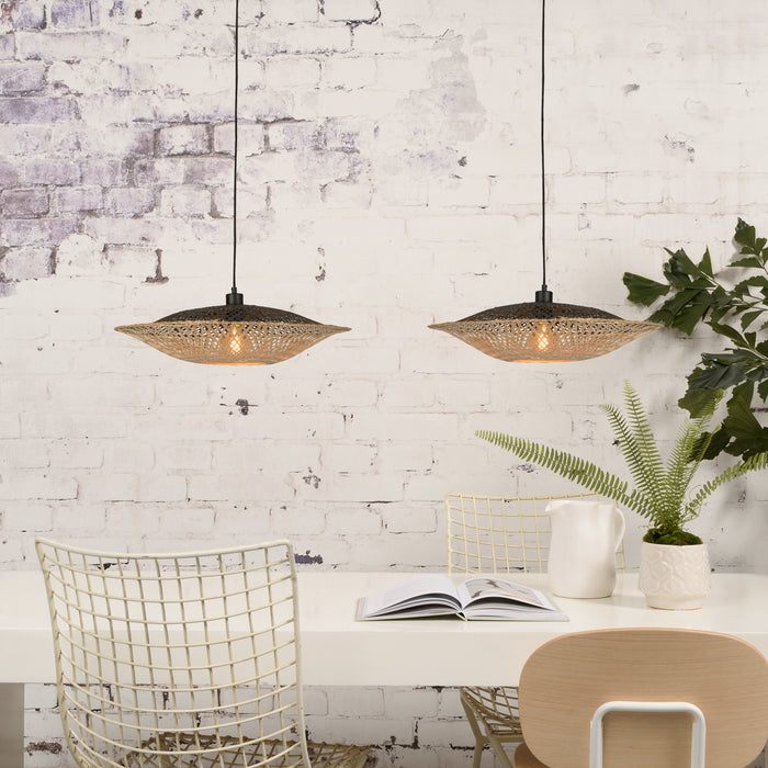GOOD&MOJO Kalimantan Hanglamp Plat - Ø44cm - Naturel