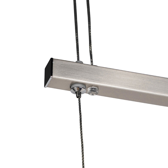 QAZQA LED Hanglamp Riley - Staal - Modern - L 1000mm