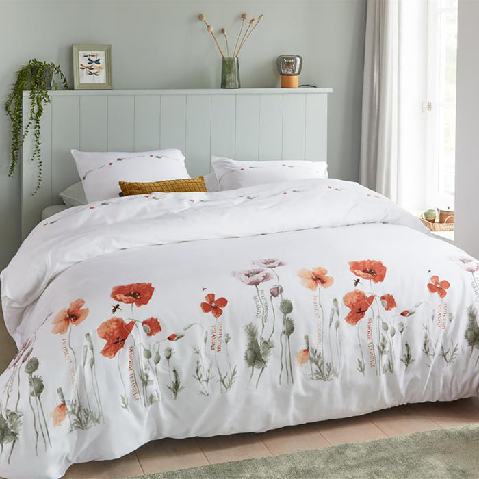 Marjolein Bastin Papaver Dekbedovertrek 140 x 200/220 cm - Rood