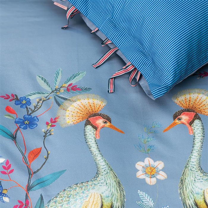 Pip Studio Flirting Birds Dekbedovertrek 260 x 200/220 cm - Blauw