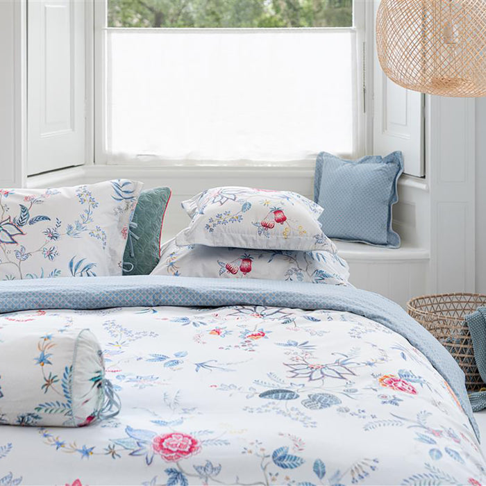 Pip Studio Flower Festival Dekbedovertrek 240 x 200/220 cm - Wit