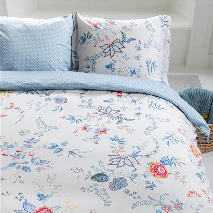 Pip Studio Flower Festival Dekbedovertrek 240 x 200/220 cm - Wit