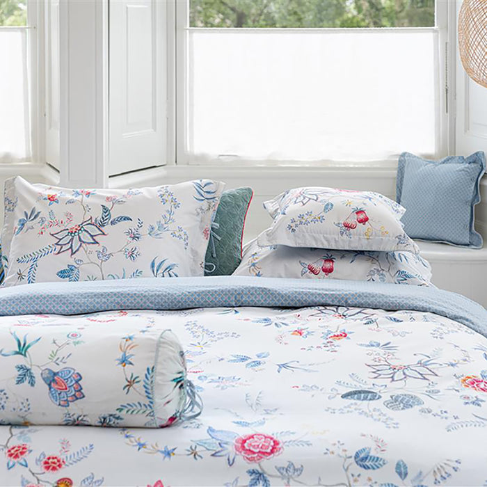 Pip Studio Flower Festival Dekbedovertrek 260 x 200/220 cm - Wit