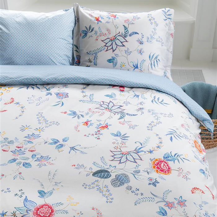 Pip Studio Flower Festival Dekbedovertrek 260 x 200/220 cm - Wit