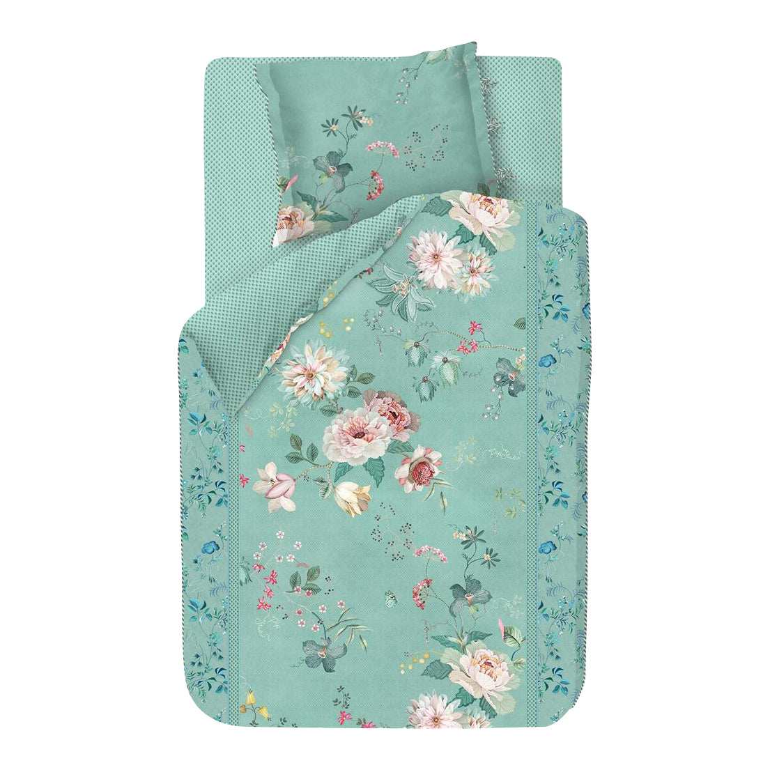 Pip Studio Tokyo Bouquet Dekbedovertrek 140 x 200/220 cm - Groen