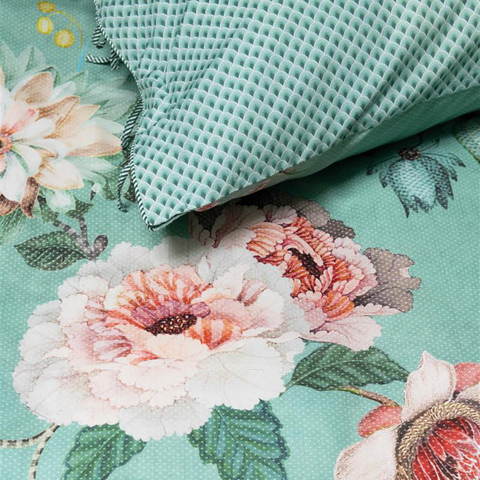 Pip Studio Tokyo Bouquet Dekbedovertrek 140 x 200/220 cm - Groen