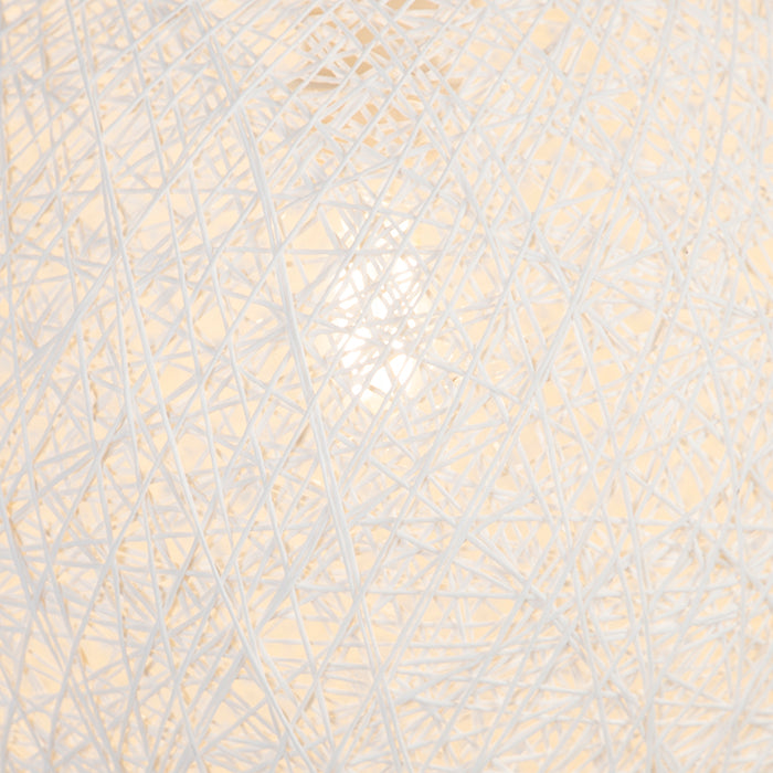 QAZQA Landelijke hanglamp wit bol 35cm - Corda