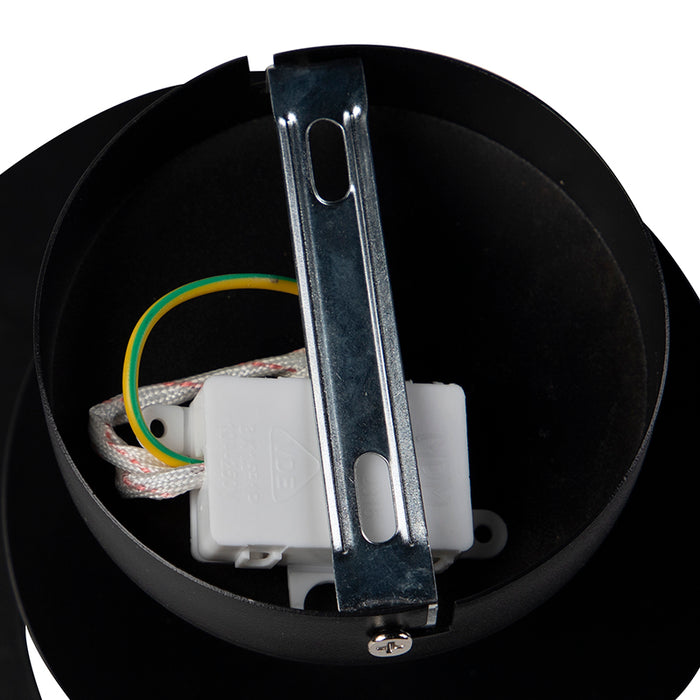 QAZQA Moderne plafondlamp met zwarte spiraal kap - Scroll