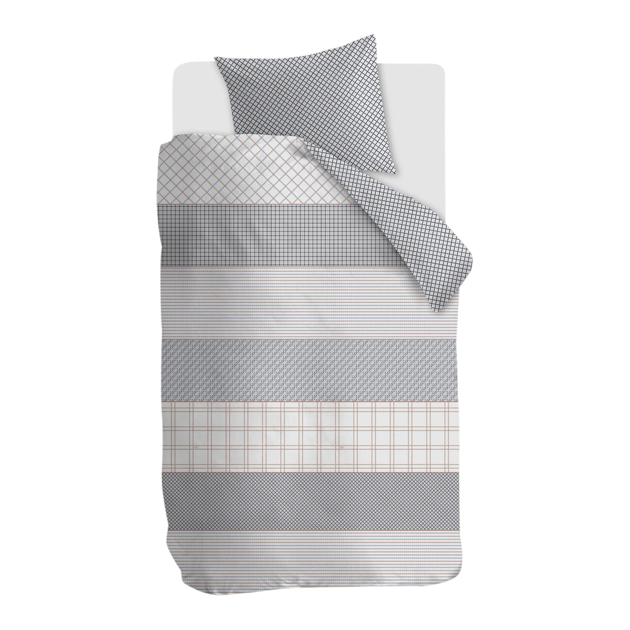 Rivièra Maison Catena Dekbedovertrek 140 x 200/220 cm - Zand