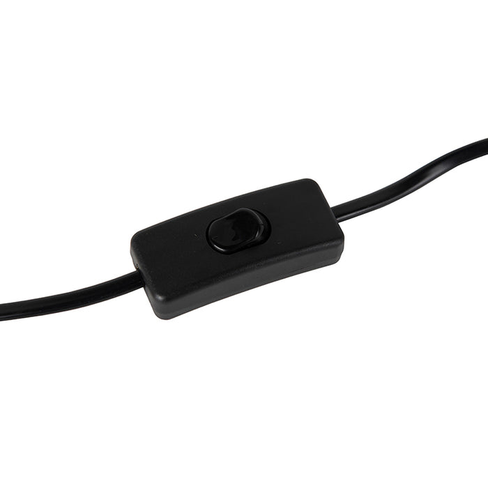 QAZQA Retro tafellamp groen met brons - Milou