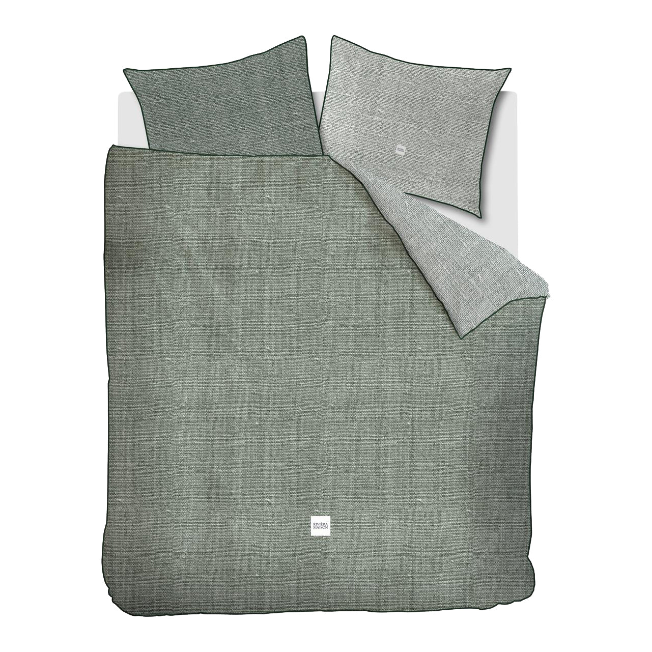 Rivièra Maison Coughton Court Dekbedovertrek 240 x 200/220 cm - Groen