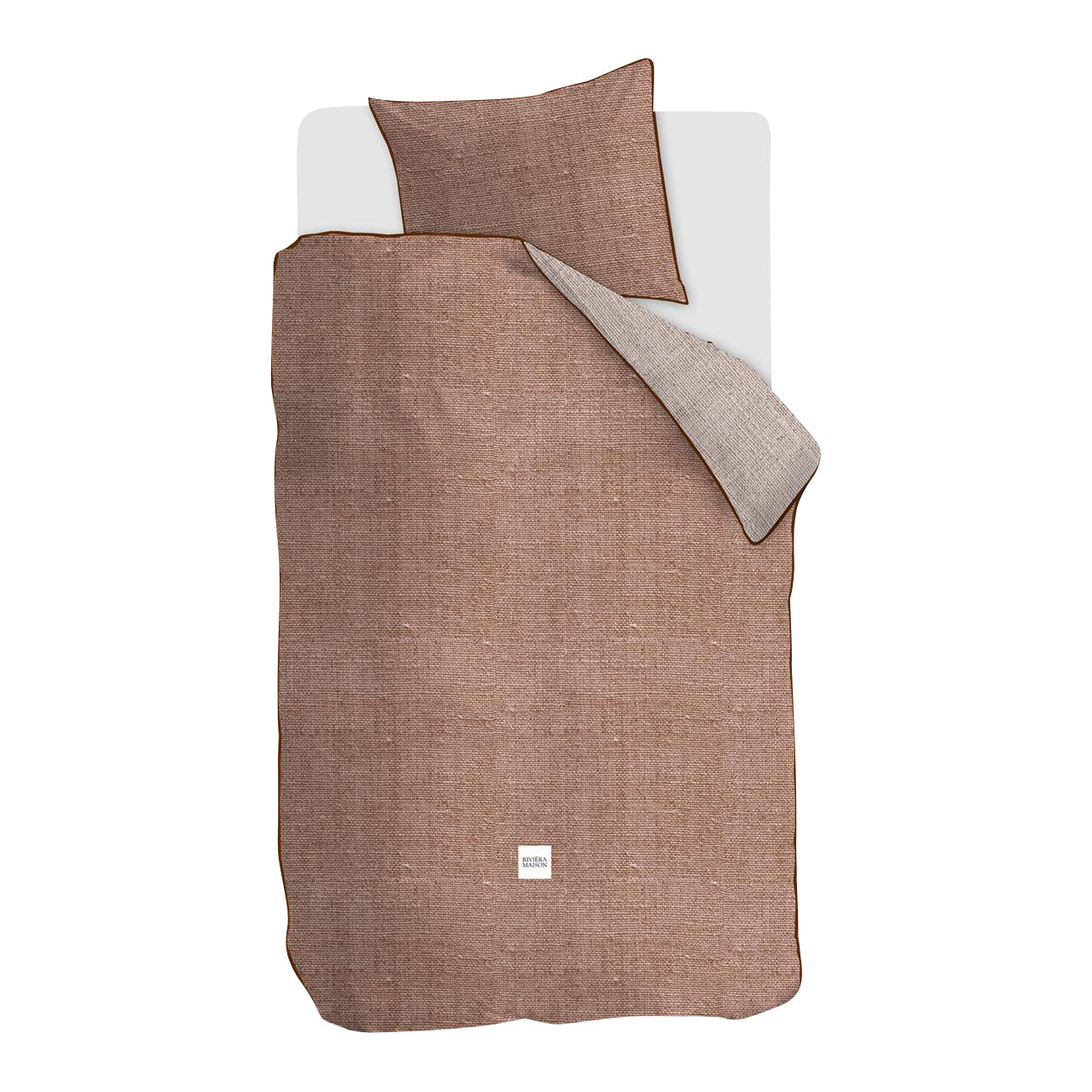 Rivièra Maison Coughton Court Dekbedovertrek 140 x 200/220 cm - Terra