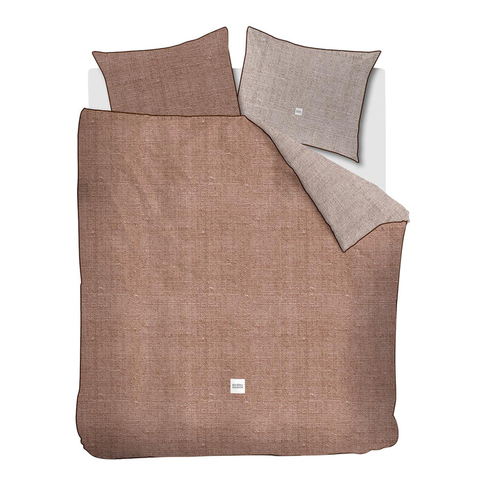 Rivièra Maison Coughton Court Dekbedovertrek 200 x 200/220 cm - Terra