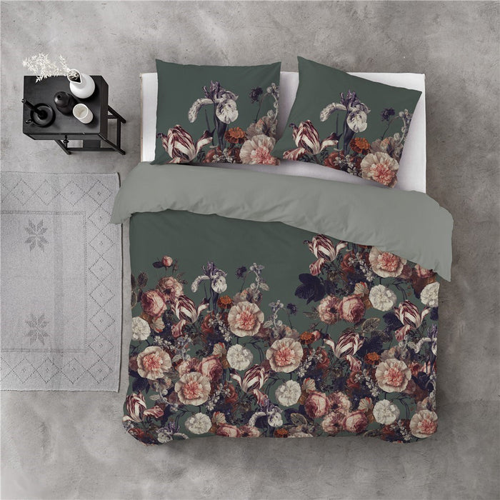 Byrklund - Dekbedovertrek Flower Bomb - 140x220 - Groen