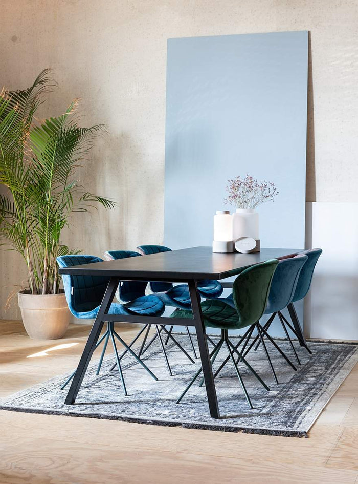 Zuiver OMG Velvet Stoel - Limited Edition - Set Van 2 - Blauw