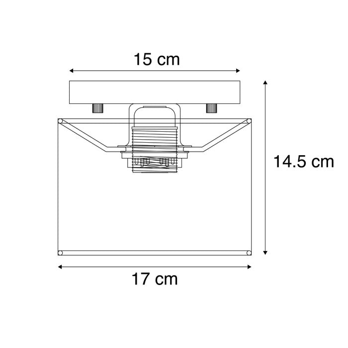 QAZQA Moderne plafonni�re staal met grijze kap - VT