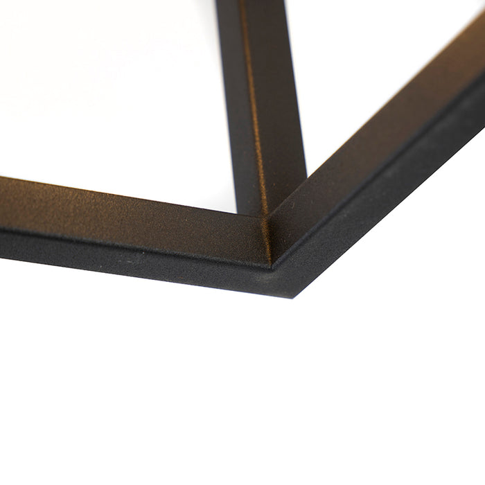 QAZQA Industriële plafondlamp zwart staal - Cage