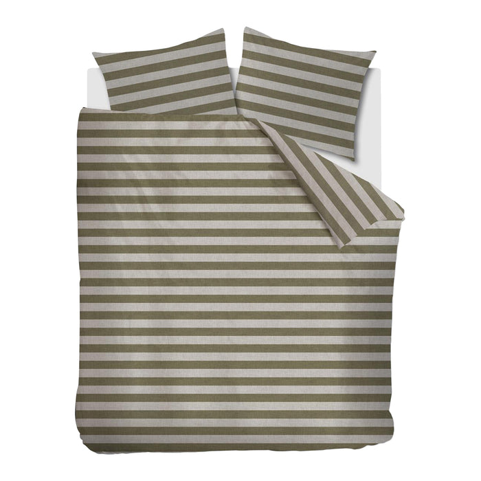 vtwonen Bold Stripe Dekbedovertrek 200 x 200/220 cm - Groen