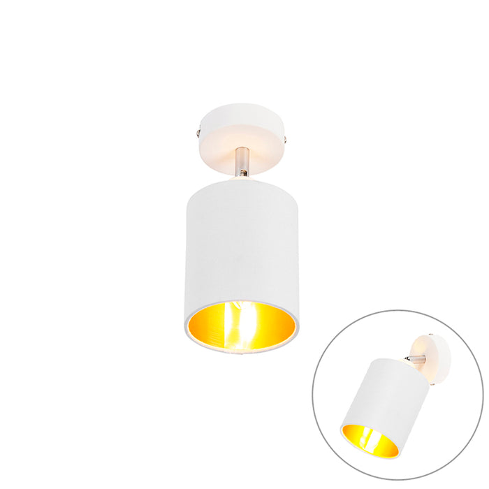 QAZQA Moderne plafondlamp wit - Lofty
