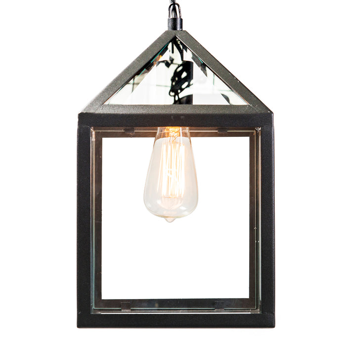 QAZQA Industriële buiten hanglamp zwart IP23 - Amsterdam