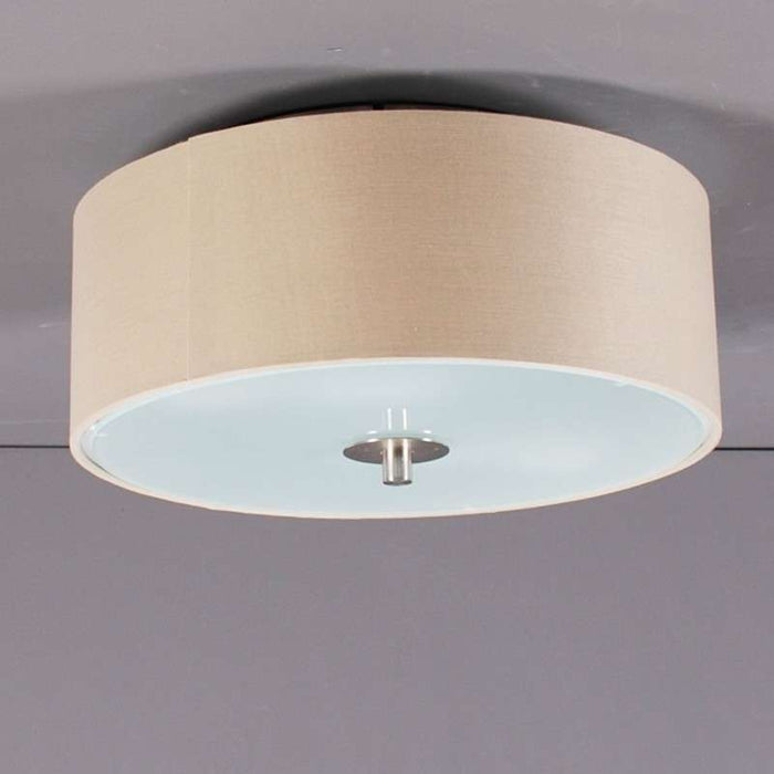 QAZQA Landelijke plafondlamp beige 30 cm - Drum