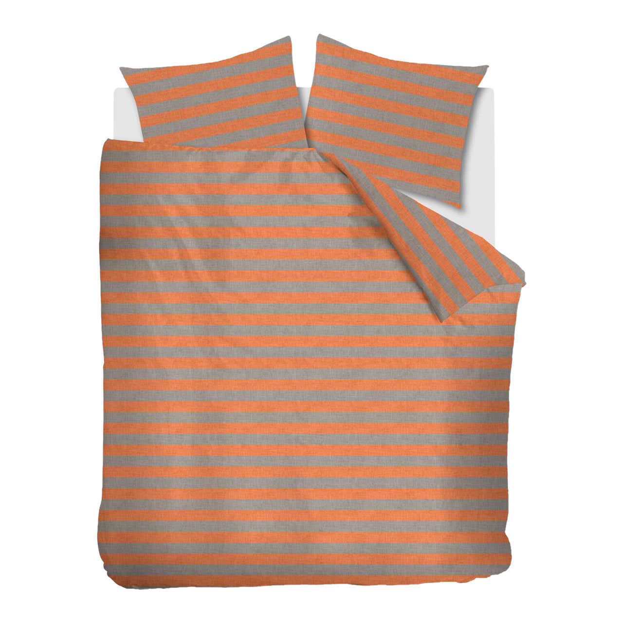 vtwonen Bold Stripe Dekbedovertrek 260 x 200/220 cm - Perzik
