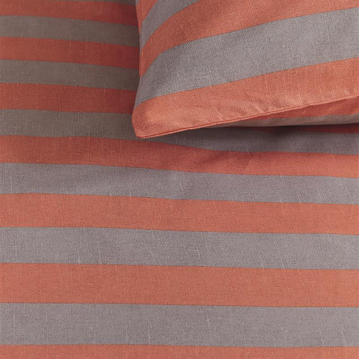 vtwonen Bold Stripe Dekbedovertrek 260 x 200/220 cm - Perzik