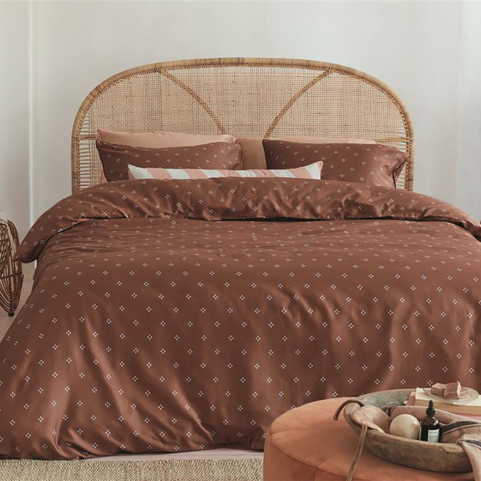 vtwonen Sticking Dots Dekbedovertrek 140 x 200/220 cm - Terra