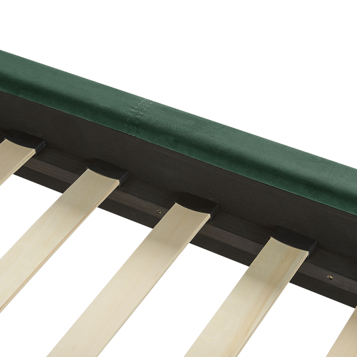 Beliani-VILLETTE -Tweepersoonsbed-Donkergroen-180 x 200 cm-Fluweel