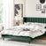 Beliani-VILLETTE -Tweepersoonsbed-Donkergroen-180 x 200 cm-Fluweel