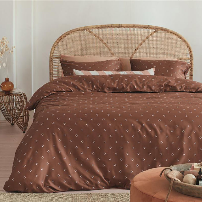 vtwonen Sticking Dots Dekbedovertrek 240 x 200/220 cm - Terra