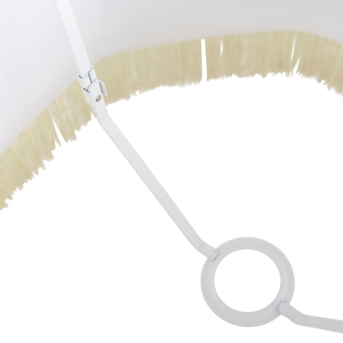 QAZQA Zijden lampenkap creme 45|30|44 - Granny