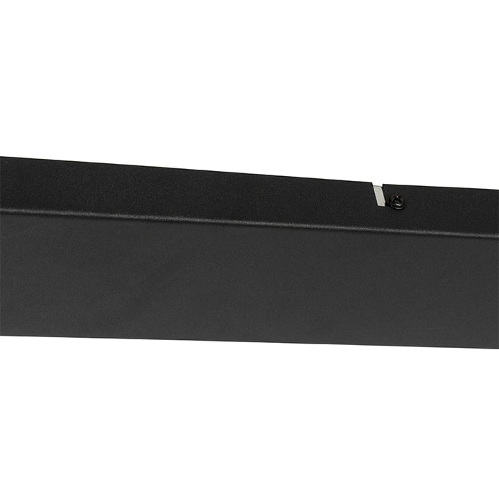 QAZQA Hanglamp zwart met smoke glas langwerpig 3-lichts - Vidra