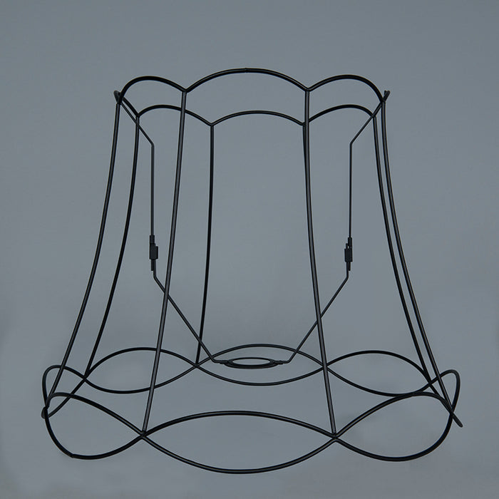 QAZQA Metalen lampenkap zwart 45|36 - Granny Frame