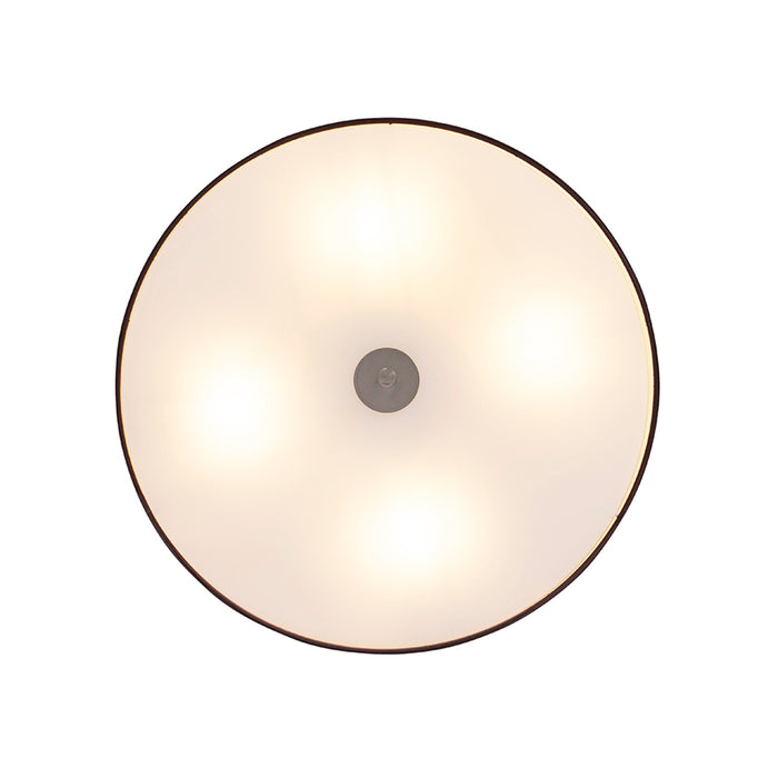 QAZQA Landelijke plafondlamp bruin 50 cm - Drum